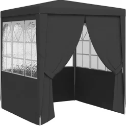 vidaXL Partytent met zijwanden professioneel 90 g/m² 2x2 m antraciet