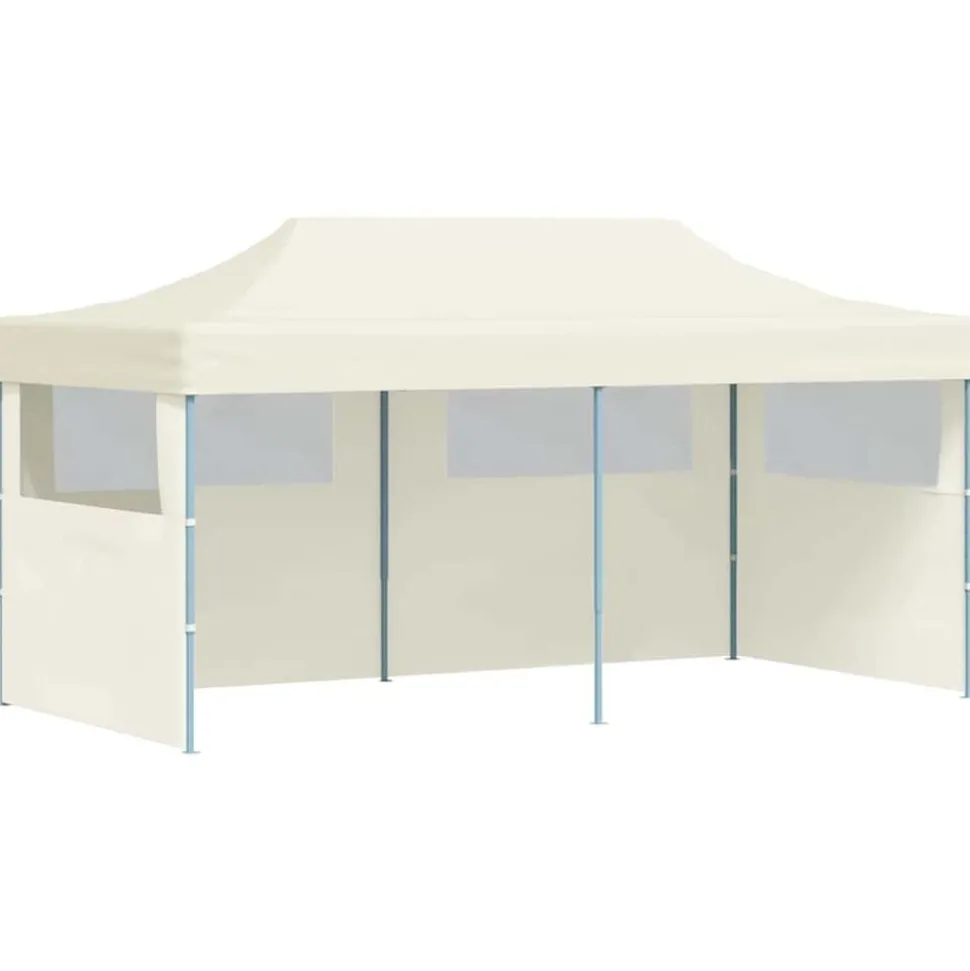 vidaXL Partytent pop-up inklapbaar 3x6 m crème
