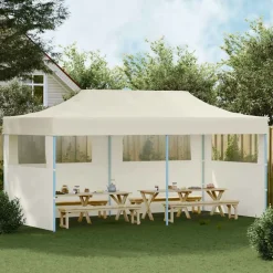 vidaXL Partytent pop-up inklapbaar 3x6 m crème