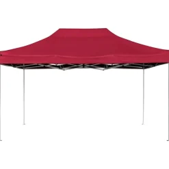 vidaXL Partytent professioneel inklapbaar 4,5x3 m aluminium wijnrood