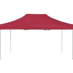vidaXL Partytent professioneel inklapbaar 4,5x3 m aluminium wijnrood