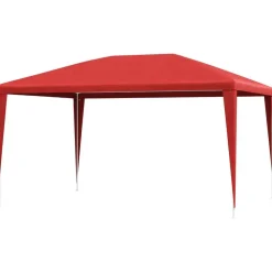 vidaXL Partytent Rood 400 x 300 x 255 cm PE en staal
