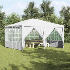 vidaXL Partytent Wit 400 x 400 x 266 cm Polyetheen