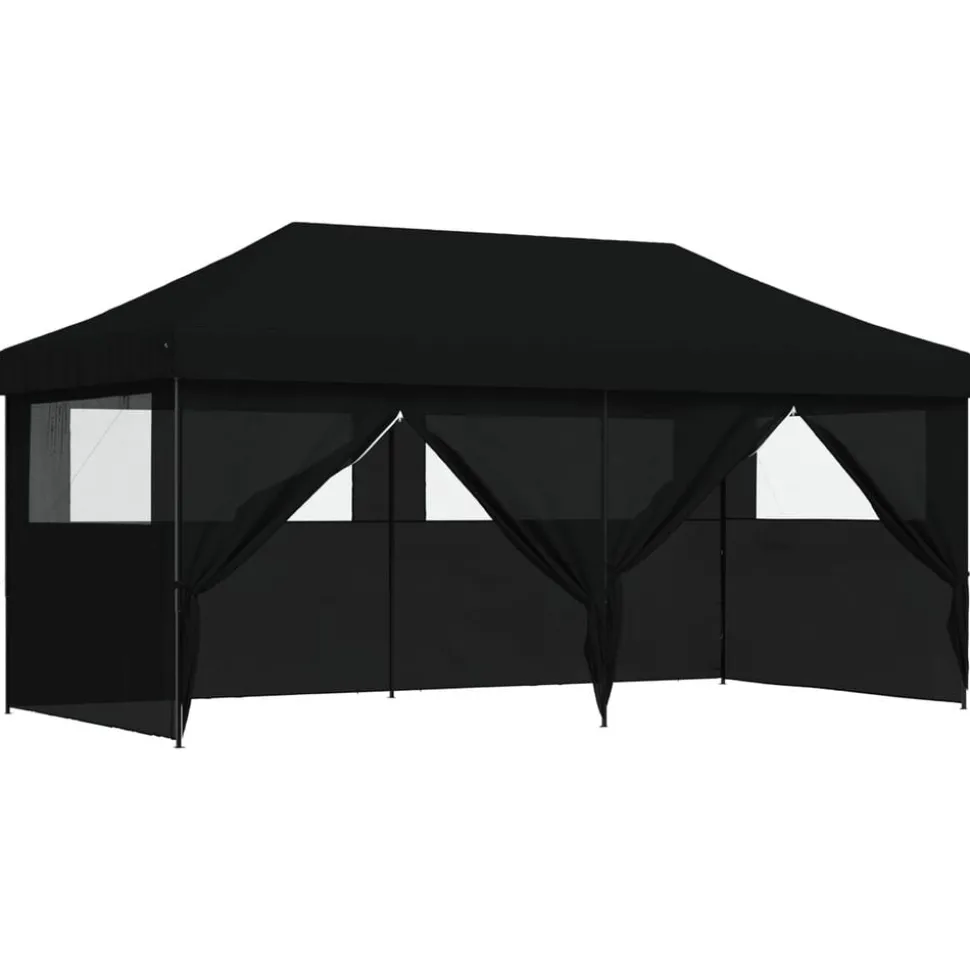 vidaXL Partytent Zwart 292 x 580 x 315 cm Oxford Stof