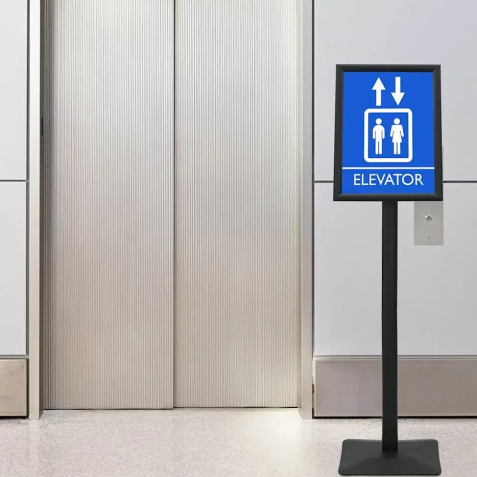 vidaXL Pedestal Posterstand Zilver a3 Gietijzer