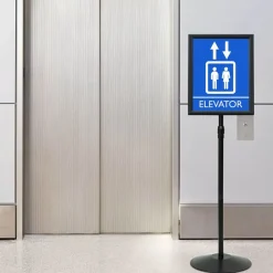 vidaXL Pedestal Posterstand Zilver a3 PVC en staal