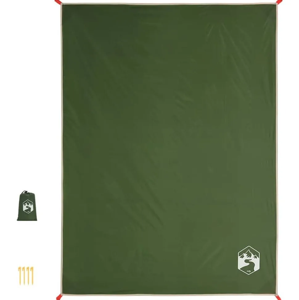 vidaXL Picknickkleed met haringen 205x155 cm groen