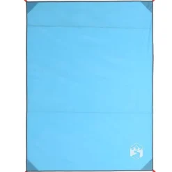 vidaXL Picknickkleed met haringen 205x155 cm blauw