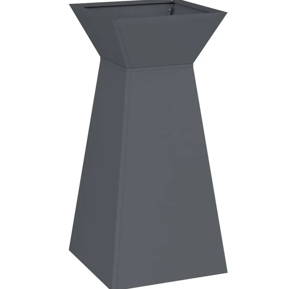 vidaXL Pilaar Plantenbak Antraciet 35 x 35 x 73 cm