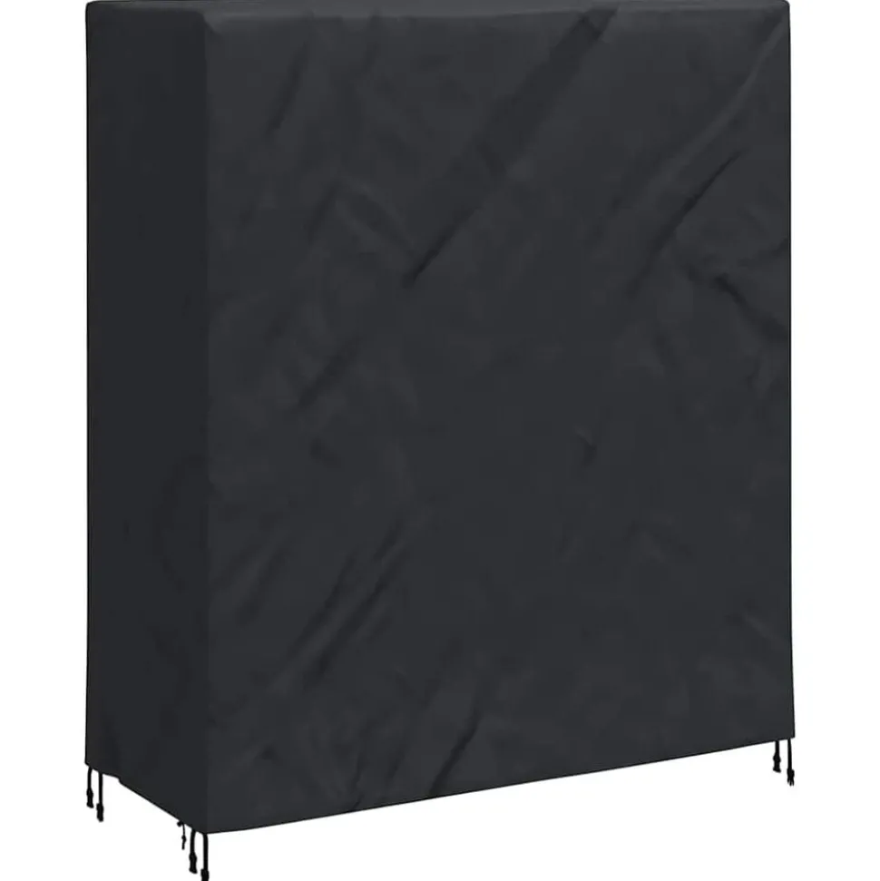 vidaXL Pingpong Tafelbedekking Effen Zwart 165 x 70 x 185 cm Stof