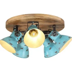vidaXL Plafondlamp 25 W E27 50x50x25 cm verweerd blauw