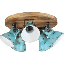 vidaXL Plafondlamp 25 W E27 50x50x25 cm verweerd blauw