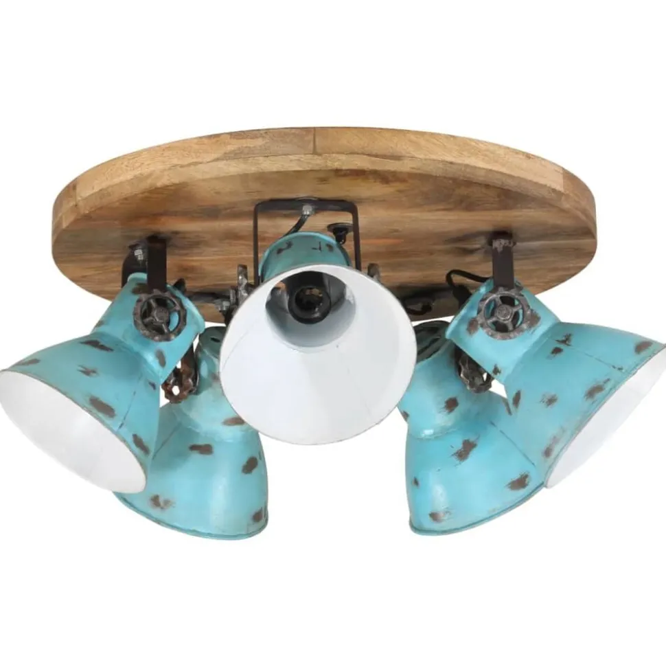 vidaXL Plafondlamp 25 W E27 50x50x25 cm verweerd blauw