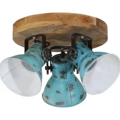vidaXL Plafondlamp 25 W E27 35x35x25 cm verweerd blauw