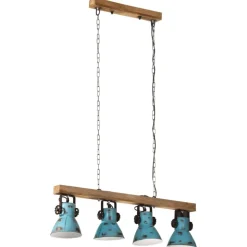vidaXL Plafondlamp 25 W E27 90x24x111 cm verweerd blauw