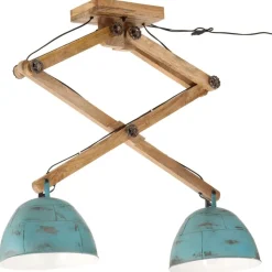 vidaXL Plafondlamp 25 W E27 29x18x85 cm verweerd blauw