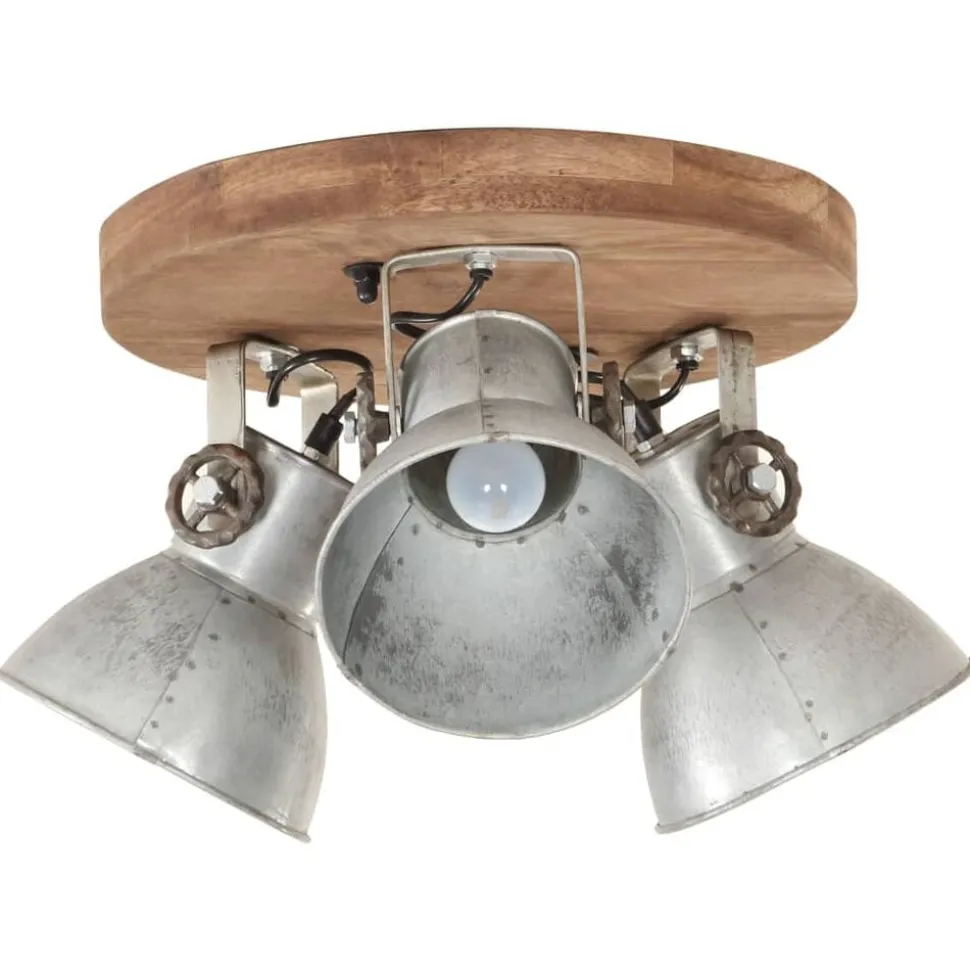 vidaXL Plafondlamp industrieel 25 W E27 42x27 cm zilverkleurig
