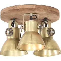 vidaXL Plafondlamp industrieel 25 W E27 42x27 cm messingkleurig