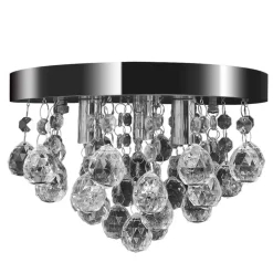 vidaXL Plafondlamp kroonluchterontwerp kristal chroom