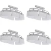 vidaXL Plafondlamp met ellipsvormige glazen kappen 4 st E14