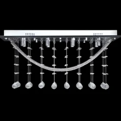 vidaXL Plafondlamp met glinsterende glas kristallen kralen 8xG9 29 cm
