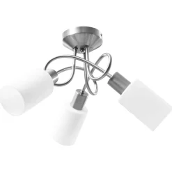 vidaXL Plafondlamp met keramieke cilindervormige kappen 3xE14 wit