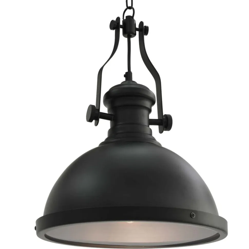vidaXL Plafondlamp rond E27 zwart