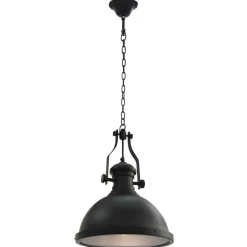 vidaXL Plafondlamp rond E27 zwart