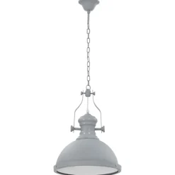 vidaXL Plafondlamp rond E27 grijs