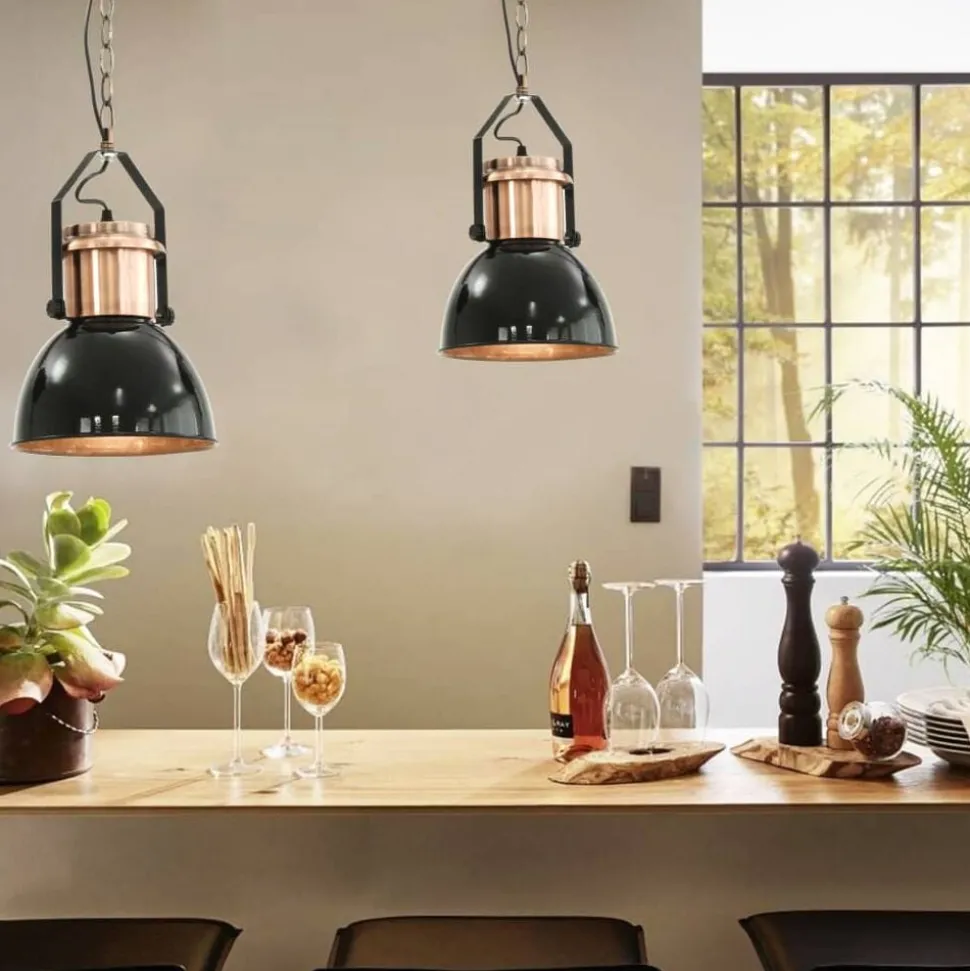 vidaXL Plafondlampen 2 st rond E27 zwart