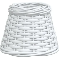vidaXL Plafondlampenkap Ø15x12 cm wicker wit