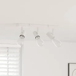 vidaXL Plafondspot met schijnwerpers Wit 38 x 6,5 x 11,5 cm Metaal