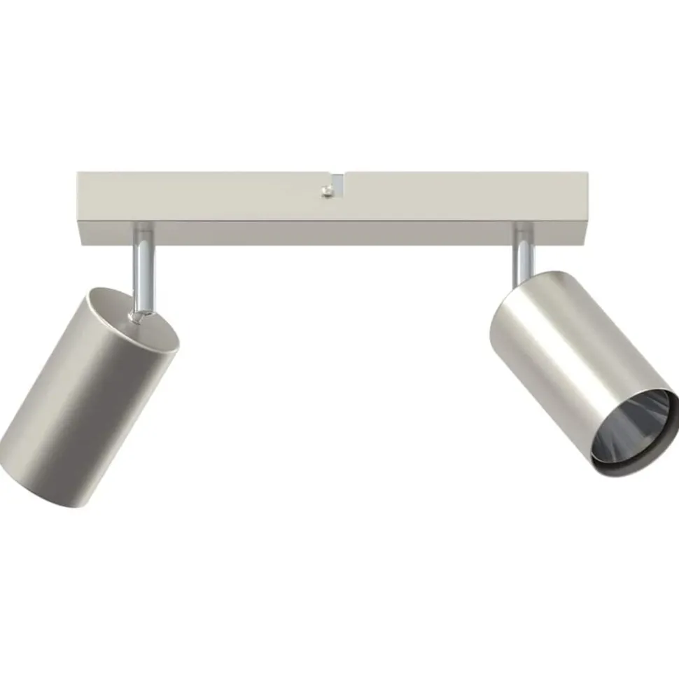 vidaXL Plafondspot met schijnwerpers Nikkel 26 x 6 x 16 cm Metaal