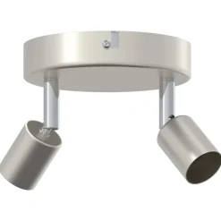 vidaXL Plafondspot met schijnwerpers Nikkel 12 x 8 cm Staal