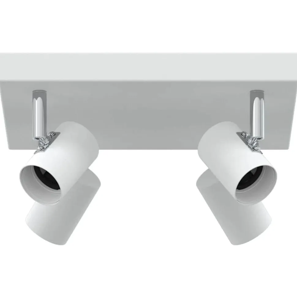 vidaXL Plafondspot met schijnwerpers Wit 26,5 x 26 x 11,5 cm Metaal