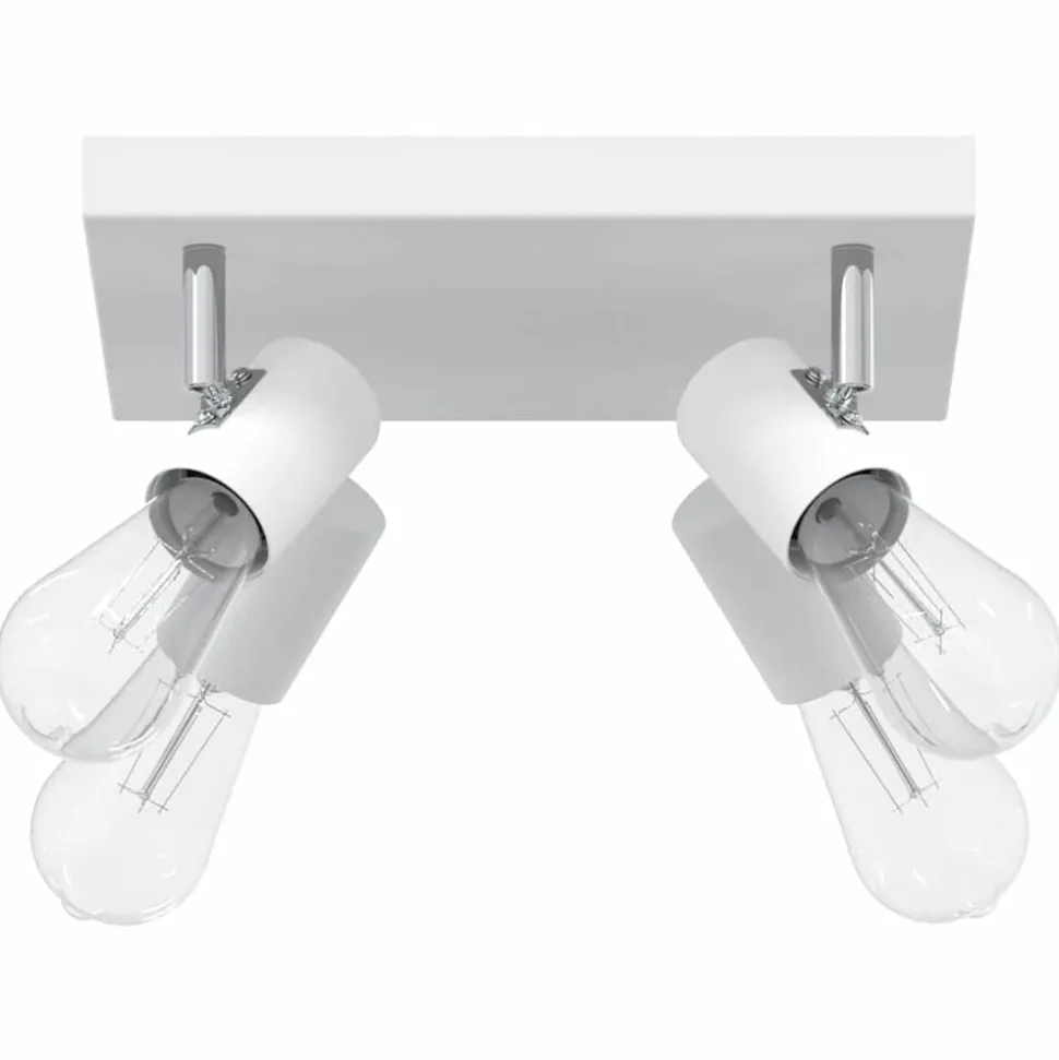 vidaXL Plafondspot met schijnwerpers Wit 26,5 x 26 x 11,5 cm Metaal