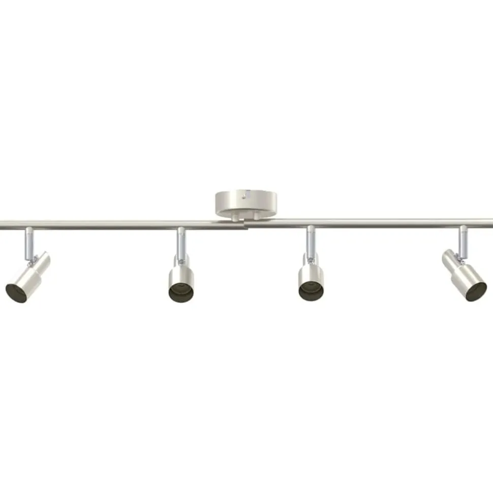 vidaXL Plafondspot met schijnwerpers Nikkel 70 x 9 x 12,5 cm Staal