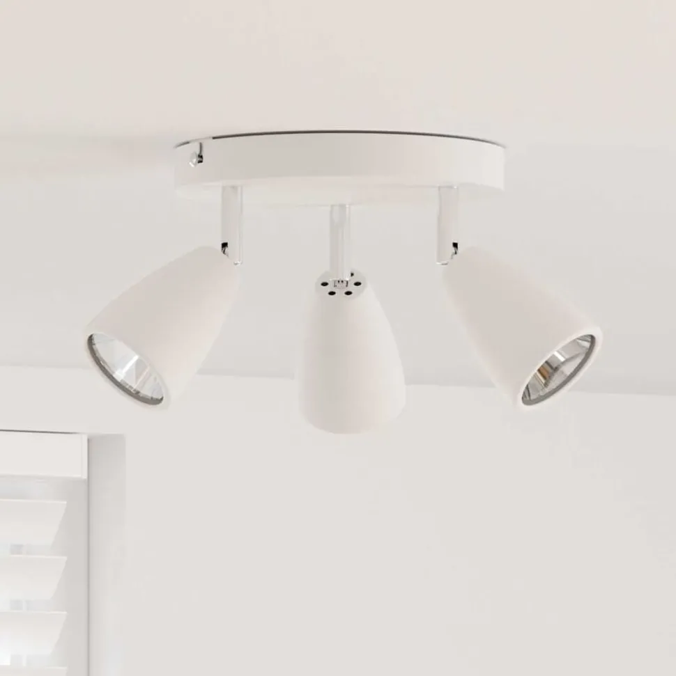 vidaXL Plafondspot met schijnwerpers Wit 19 x 19 x 14,5 cm Metaal