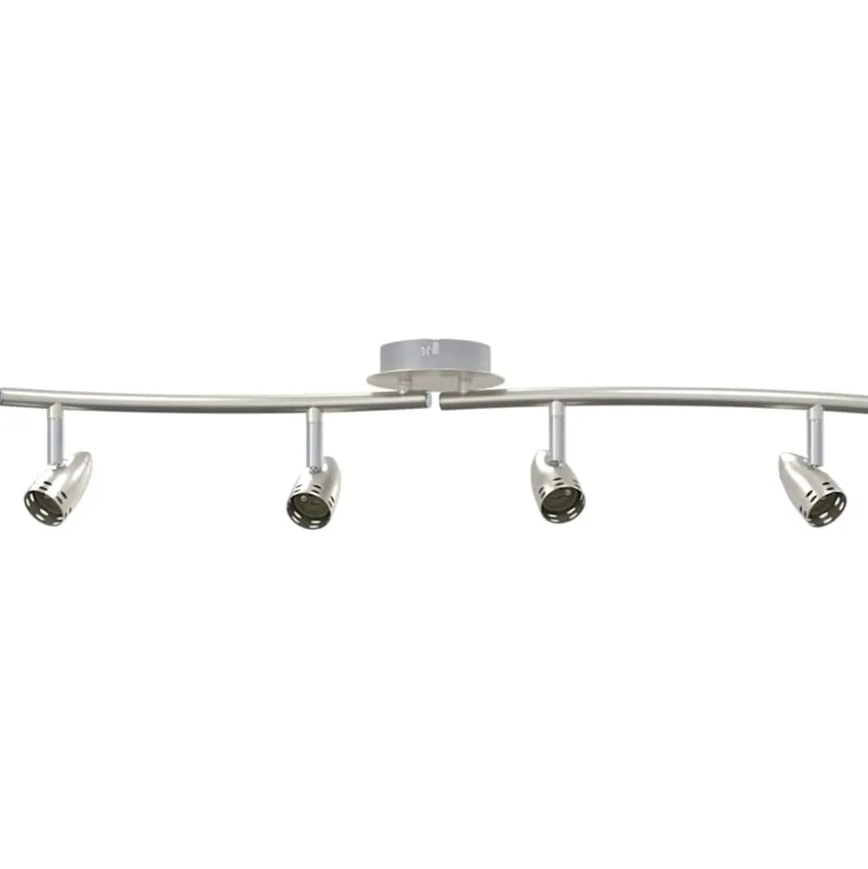 vidaXL Plafondspot met schijnwerpers Nikkel 27 x 10 x 12 cm Metaal