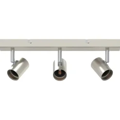 vidaXL Plafondspot met schijnwerpers Nikkel 38 x 6,5 x 11,5 cm Metaal
