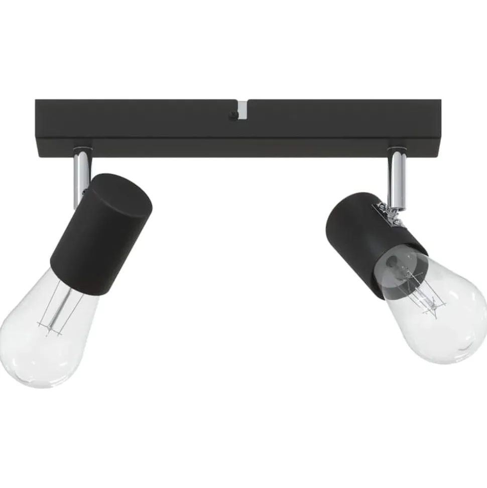vidaXL Plafondspot met schijnwerpers Zwart 26 x 6,5 x 11,5 cm Metaal