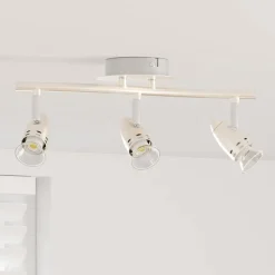 vidaXL Plafondspot met schijnwerpers Nikkel 36,5 x 10 x 12,5 cm Metaal