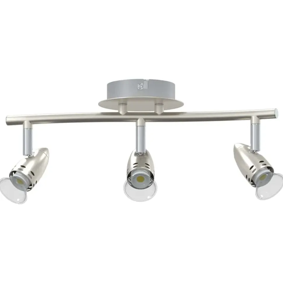 vidaXL Plafondspot met schijnwerpers Nikkel 36,5 x 10 x 12,5 cm Metaal