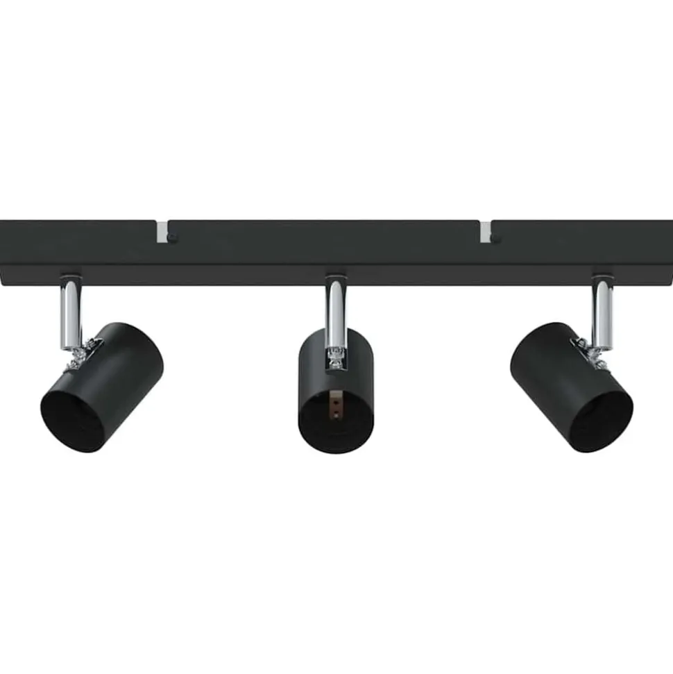 vidaXL Plafondspot met schijnwerpers Zwart 38 x 6,5 x 11,5 cm Metaal