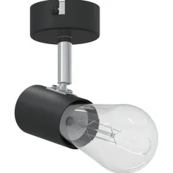 vidaXL Plafondspot met schijnwerpers Zwart 6,5 x 6 x 11,5 cm Metaal