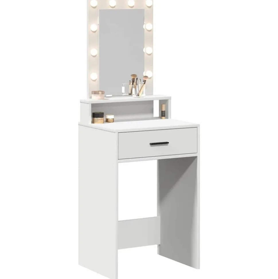 vidaXL Plafondtafel met lade Wit 50 x 41 x 140 cm Bewerkt hout