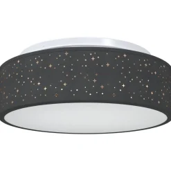 vidaXL Plafonnière met schijnwerpers Zwart 38 x 38 x 13,5 cm Stof