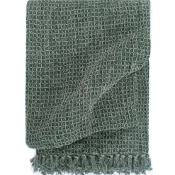 vidaXL Plaid 125x150 cm katoen donkergroen