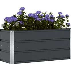 vidaXL Plantenbak Antraciet 100 x 40 x 45 cm Staal