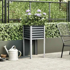 vidaXL Plantenbak Antraciet 45x45x88 cm Staal